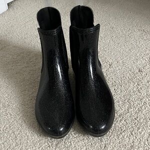 8, INC, Shimmering Ankle Rain Boots